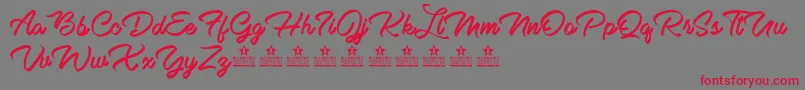 BellaDonnaPersonalUse Font – Red Fonts on Gray Background