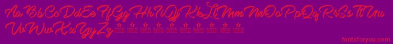 BellaDonnaPersonalUse Font – Red Fonts on Purple Background