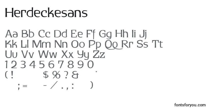 Шрифт Herdeckesans – алфавит, цифры, специальные символы