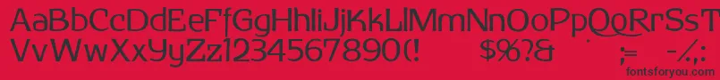 Шрифт Herdeckesans – чёрные шрифты на красном фоне