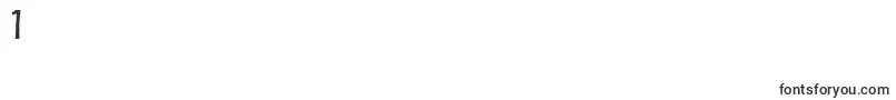 Herdeckesans-Schriftart – Schriften für die Ziffer 1