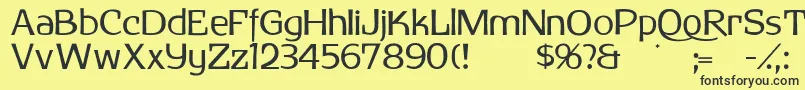 Шрифт Herdeckesans – чёрные шрифты на жёлтом фоне