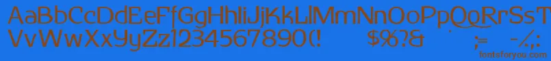 Saiba mais sobre a fonte Herdeckesans Fonte Herdeckesans – fontes marrons em um fundo azul