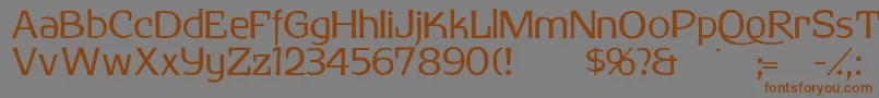 Herdeckesans Font – Brown Fonts on Gray Background