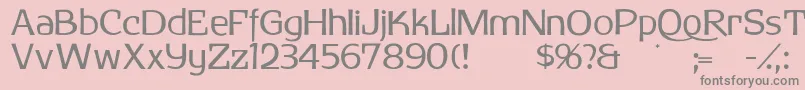 Herdeckesans Font – Gray Fonts on Pink Background