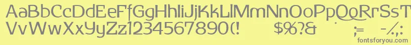 Шрифт Herdeckesans – серые шрифты на жёлтом фоне