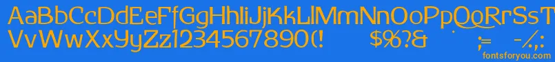 fuente Herdeckesans – Fuentes Naranjas Sobre Fondo Azul
