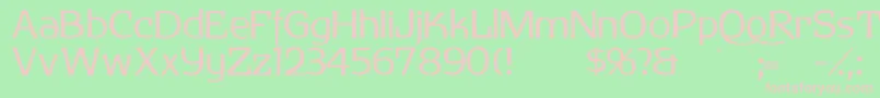 フォントHerdeckesans – 緑の背景にピンクのフォント