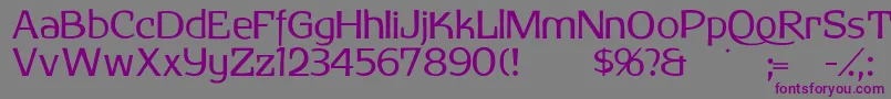 Herdeckesans-Schriftart – Violette Schriften auf grauem Hintergrund