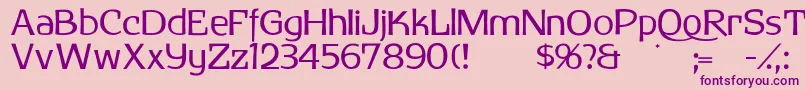 フォントHerdeckesans – ピンクの背景に紫のフォント