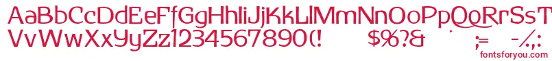 Herdeckesans Font – Red Fonts on White Background