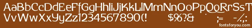 Herdeckesans Font – White Fonts on Brown Background