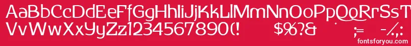Czcionka Herdeckesans – białe czcionki na czerwonym tle