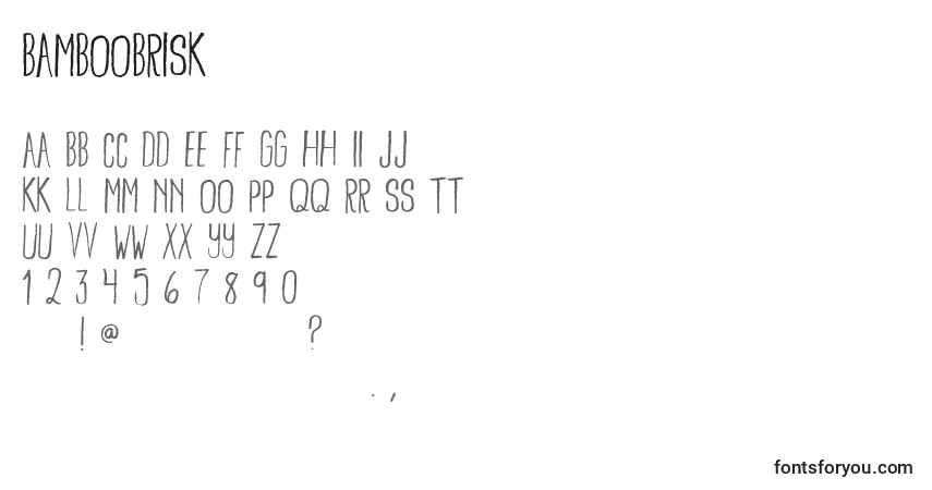 Fuente BambooBrisk - alfabeto, números, caracteres especiales