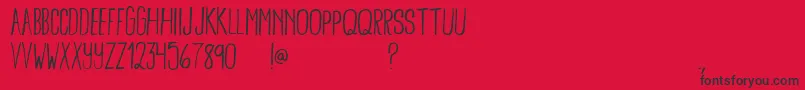 BambooBrisk Font – Black Fonts on Red Background
