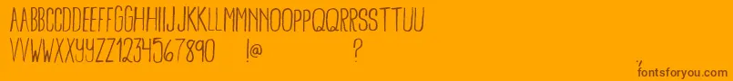 BambooBrisk-Schriftart – Braune Schriften auf orangefarbenem Hintergrund