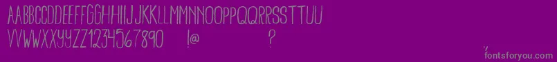 フォントBambooBrisk – 紫の背景に灰色の文字