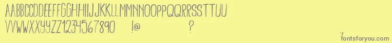 BambooBrisk Font – Gray Fonts on Yellow Background