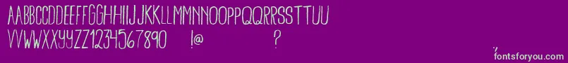 BambooBrisk-fontti – vihreät fontit violetilla taustalla