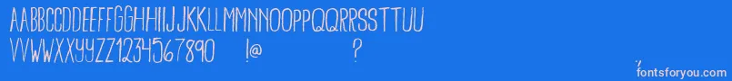 BambooBrisk Font – Pink Fonts on Blue Background