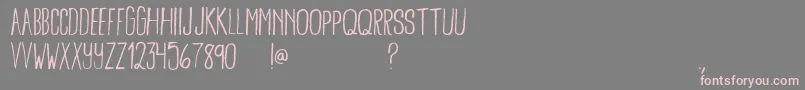 BambooBrisk Font – Pink Fonts on Gray Background