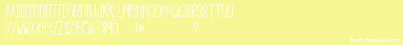 BambooBrisk Font – White Fonts on Yellow Background