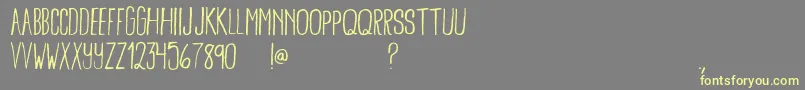 BambooBrisk Font – Yellow Fonts on Gray Background