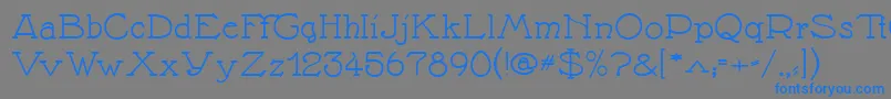 フォントNathane – 灰色の背景に青い文字