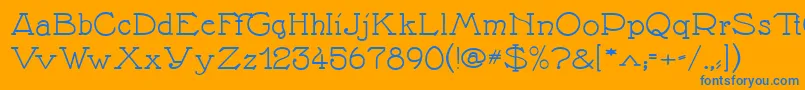 Nathane Font – Blue Fonts on Orange Background