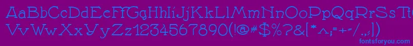 Nathane Font – Blue Fonts on Purple Background