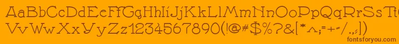 Nathane Font – Brown Fonts on Orange Background