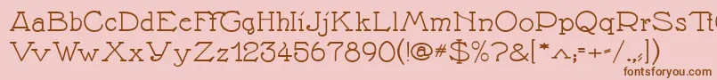 Nathane Font – Brown Fonts on Pink Background