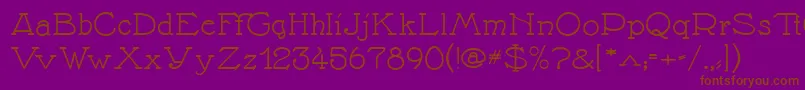 Nathane Font – Brown Fonts on Purple Background
