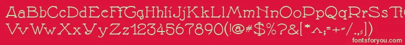 Nathane Font – Green Fonts on Red Background