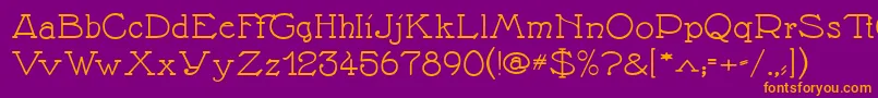 Nathane Font – Orange Fonts on Purple Background