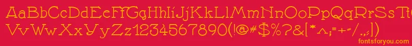 Nathane Font – Orange Fonts on Red Background
