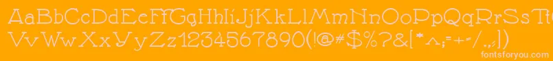 Nathane Font – Pink Fonts on Orange Background