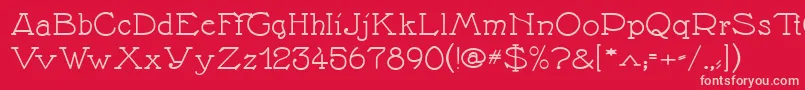 Nathane Font – Pink Fonts on Red Background