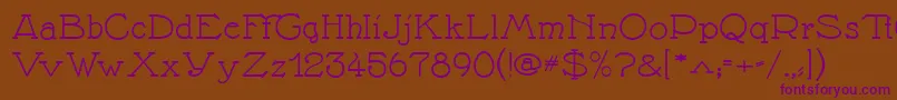 Nathane Font – Purple Fonts on Brown Background