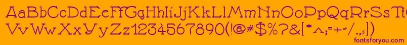 Nathane Font – Purple Fonts on Orange Background