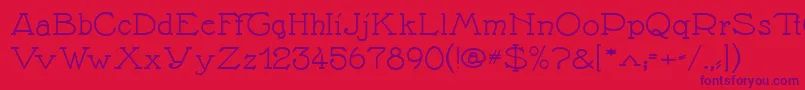 Nathane Font – Purple Fonts on Red Background