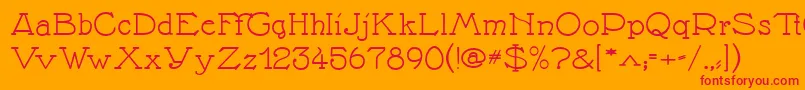 Nathane Font – Red Fonts on Orange Background
