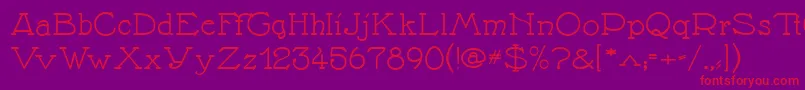 Nathane Font – Red Fonts on Purple Background