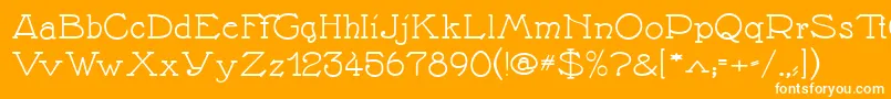 Nathane Font – White Fonts on Orange Background