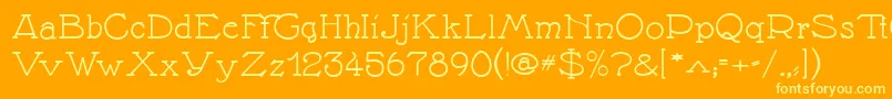 Nathane Font – Yellow Fonts on Orange Background