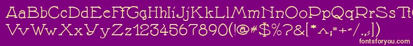 Nathane Font – Yellow Fonts on Purple Background
