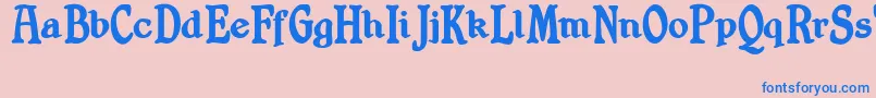 ShrewsburyTitlingBold Font – Blue Fonts on Pink Background