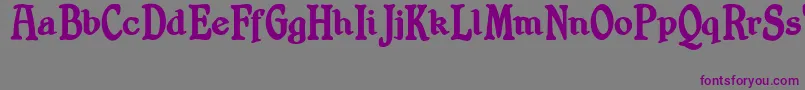 フォントShrewsburyTitlingBold – 紫色のフォント、灰色の背景