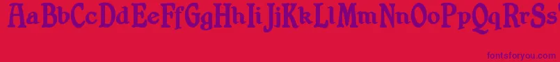 ShrewsburyTitlingBold Font – Purple Fonts on Red Background