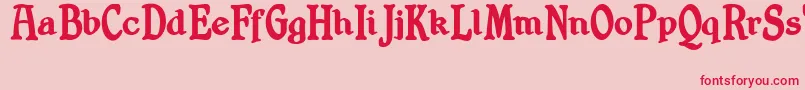 ShrewsburyTitlingBold Font – Red Fonts on Pink Background